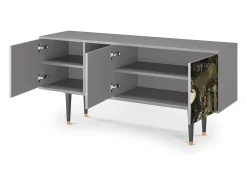 Móvel De Tv* Mueble de TV - 150х69х41 cm - T5 - The Garden 2, Cinza Cinzento