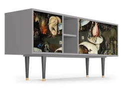 Móvel De Tv* Mueble de TV - 150х69х41 cm - T5 - The Garden 2, Cinza Cinzento