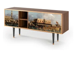 Móvel De Tv* Mueble de TV - 150х69х41 cm - T5 - The Bucintoro, Nogueira Castanho