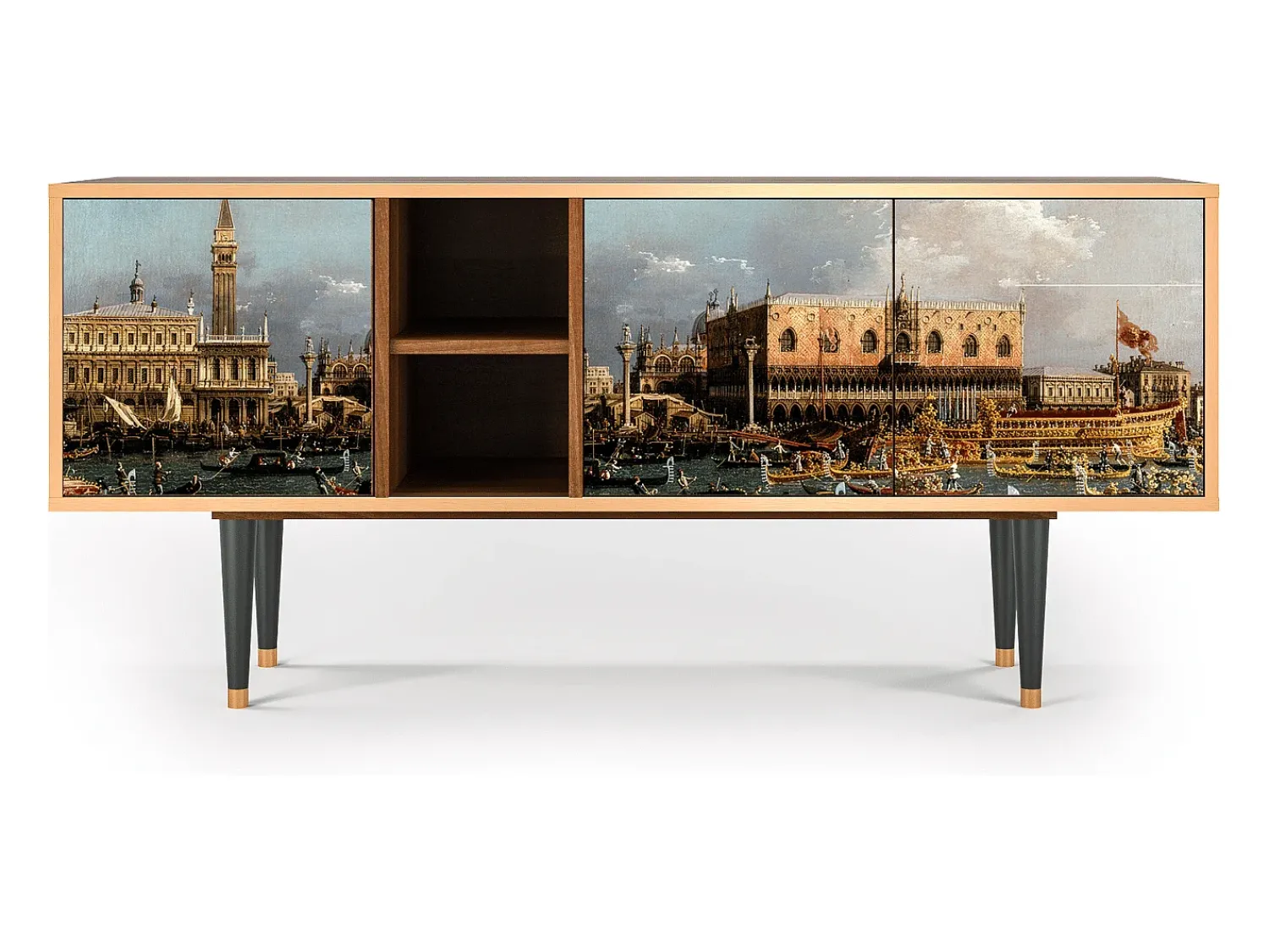 Móvel De Tv* Mueble de TV - 150х69х41 cm - T5 - The Bucintoro, Nogueira Castanho