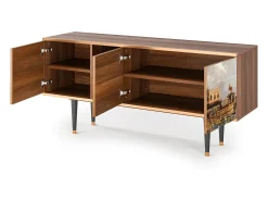 Móvel De Tv* Mueble de TV - 150х69х41 cm - T5 - The Bucintoro, Nogueira Castanho