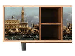 Móvel De Tv* Mueble de TV - 150х69х41 cm - T5 - The Bucintoro, Nogueira Castanho