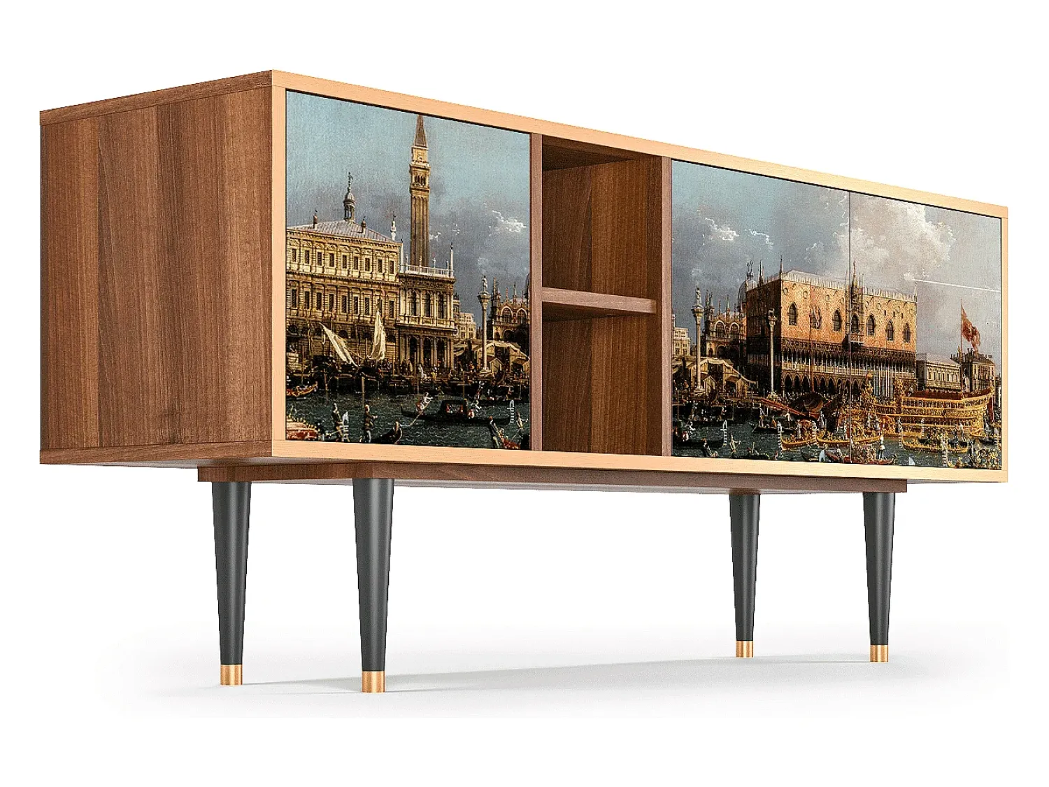Móvel De Tv* Mueble de TV - 150х69х41 cm - T5 - The Bucintoro, Nogueira Castanho
