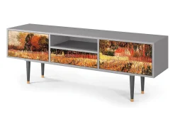 Móvel De Tv| Mueble de TV - 170х59х41 cm - T6 - The Banks, Cinza Cinzento