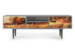 Móvel De Tv| Mueble de TV - 170х59х41 cm - T6 - The Banks, Cinza Cinzento