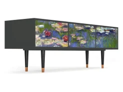 Móvel De Tv| Mueble de TV - 170х59х48 cm - T4 - The water lily pond , Antracite Cinza antracite