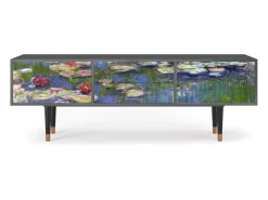 Móvel De Tv| Mueble de TV - 170х59х48 cm - T4 - The water lily pond , Antracite Cinza antracite