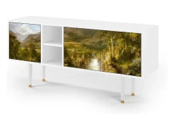 Móvel De Tv* Mueble de TV - 150х69х41 cm - T5 - The Heart of the Andes , Branco Bege