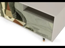 Móvel De Tv| Mueble de TV - 125х56х41 cm - T7 - The Cubist Paintings , Areia Bege