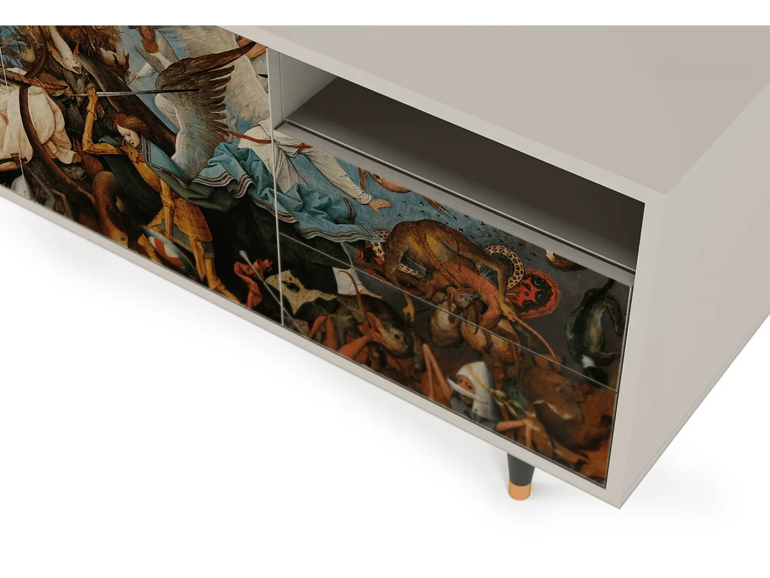 Móvel De Tv* Mueble de TV - 125х56х41 cm - T7 - The Fall, Areia Bege