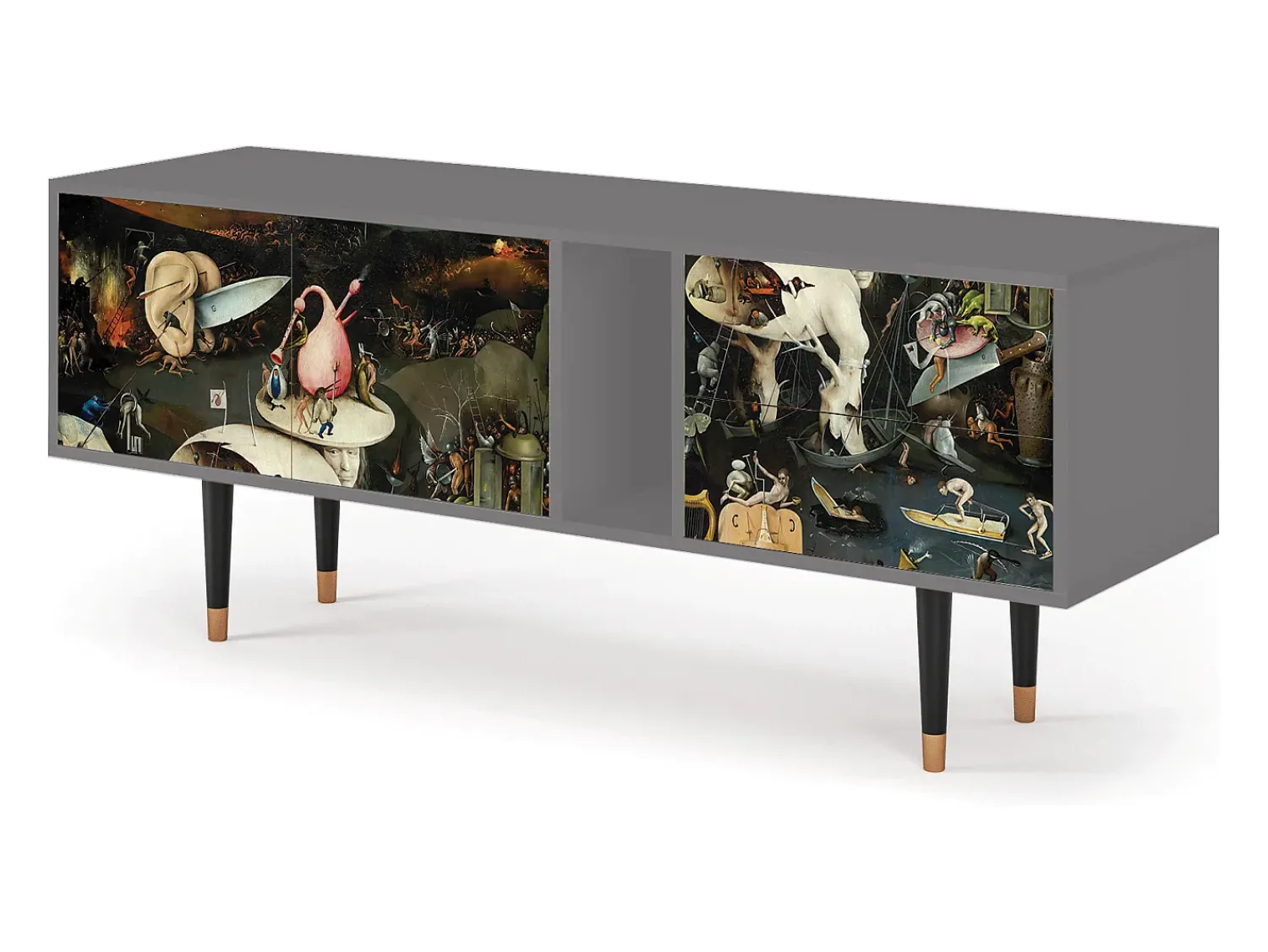 Mueble de TV - 170х69х48 cm - T1 - The Garden 2, Cinza^ Móvel De Tv