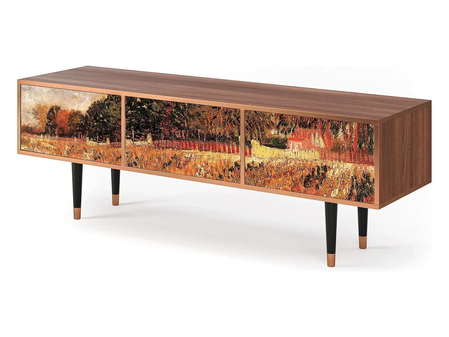 Clearance Mueble de TV - 170х59х48 cm - T4 - The Banks, Nogueira Castanho