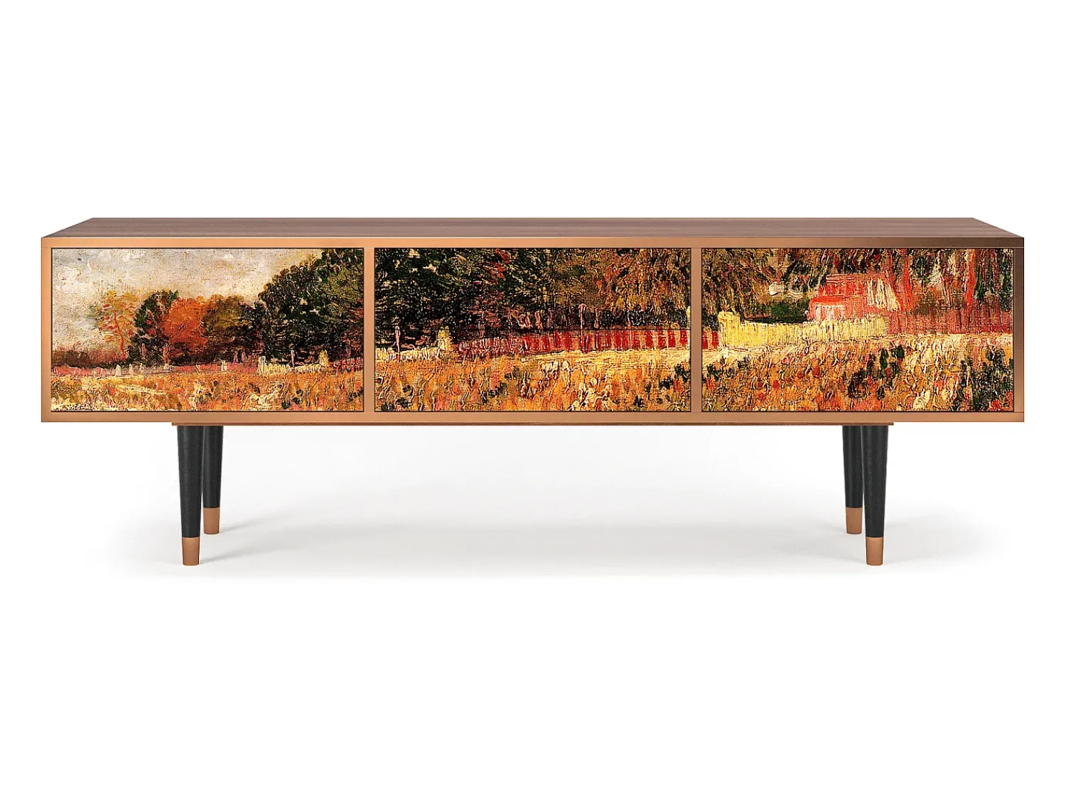 Clearance Mueble de TV - 170х59х48 cm - T4 - The Banks, Nogueira Castanho