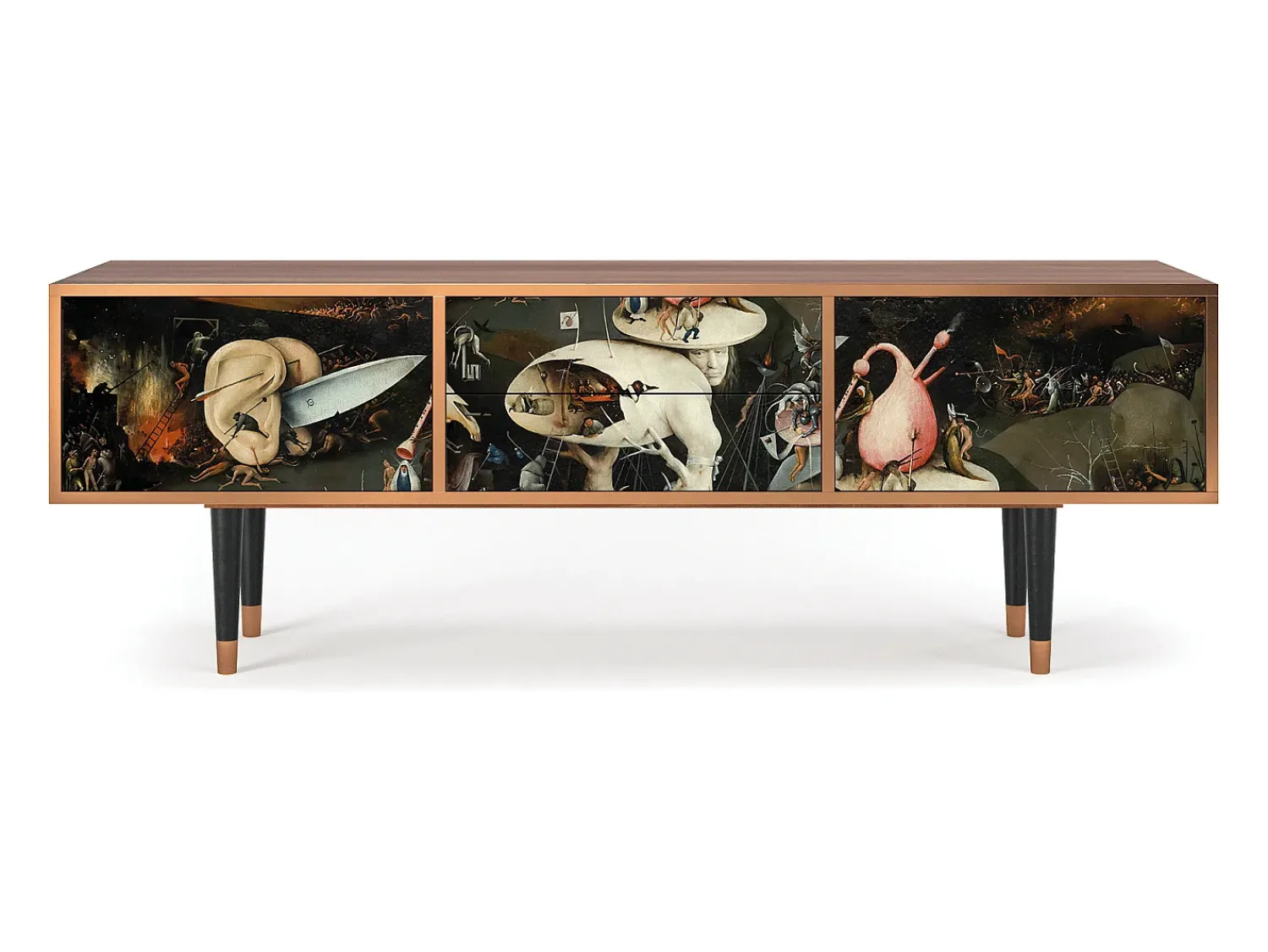 Hot Mueble de TV - 170х59х48 cm - T4 - The Garden 2, Nogueira Castanho