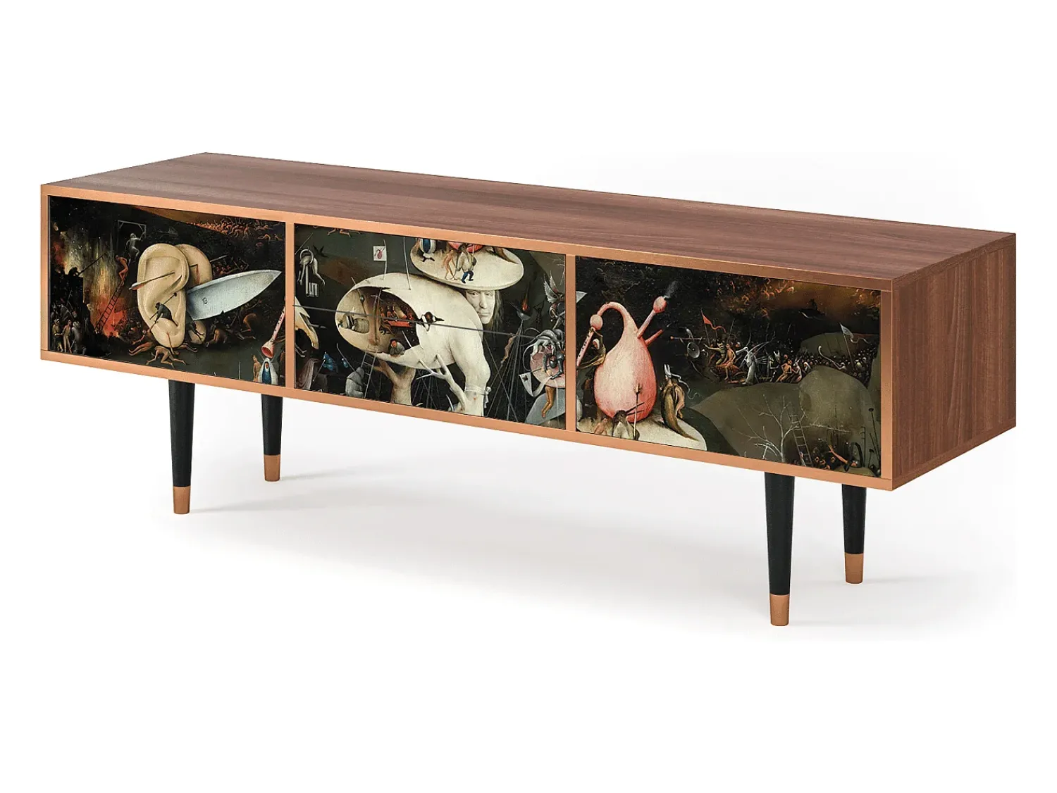 Hot Mueble de TV - 170х59х48 cm - T4 - The Garden 2, Nogueira Castanho