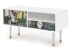 Móvel De Tv* Mueble de TV - 115х59х48 cm - T3 - The Studio , Branco Bege