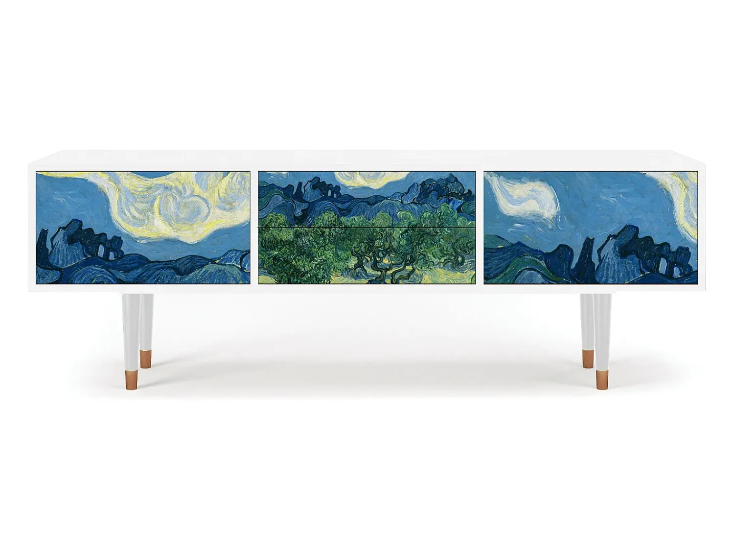 Móvel De Tv* Mueble de TV - 170х59х48 cm - T4 - The Oil Trees, Branco Bege