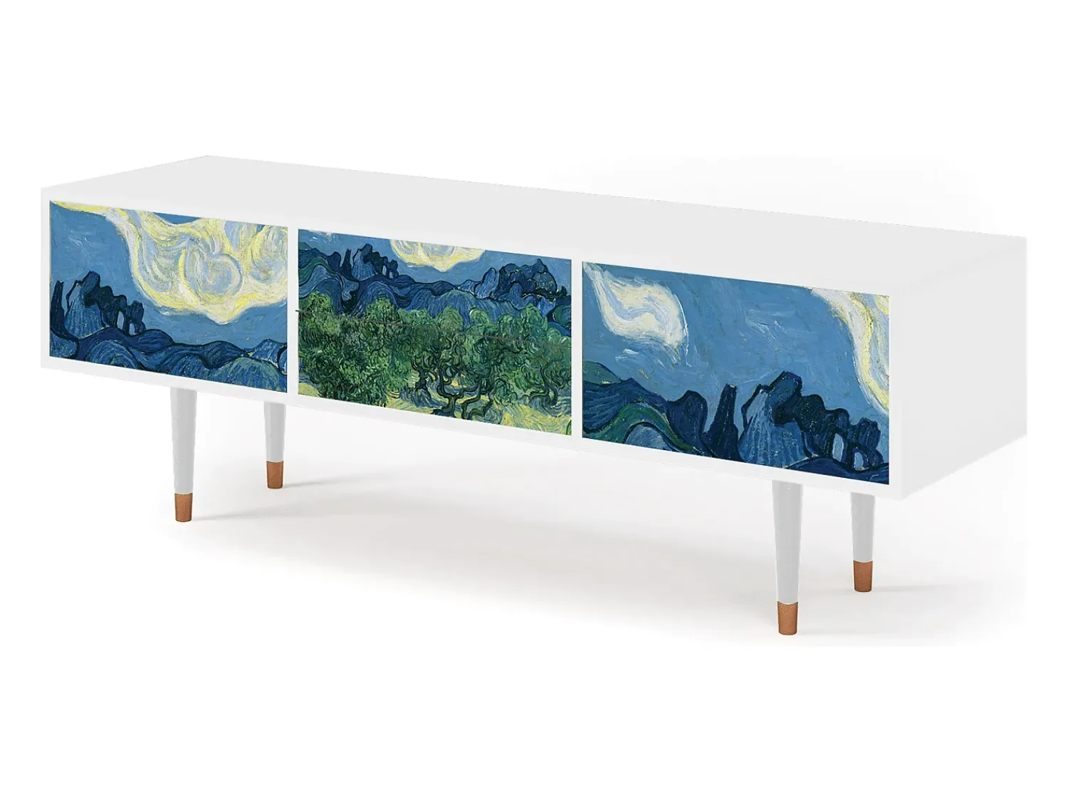 Móvel De Tv* Mueble de TV - 170х59х48 cm - T4 - The Oil Trees, Branco Bege