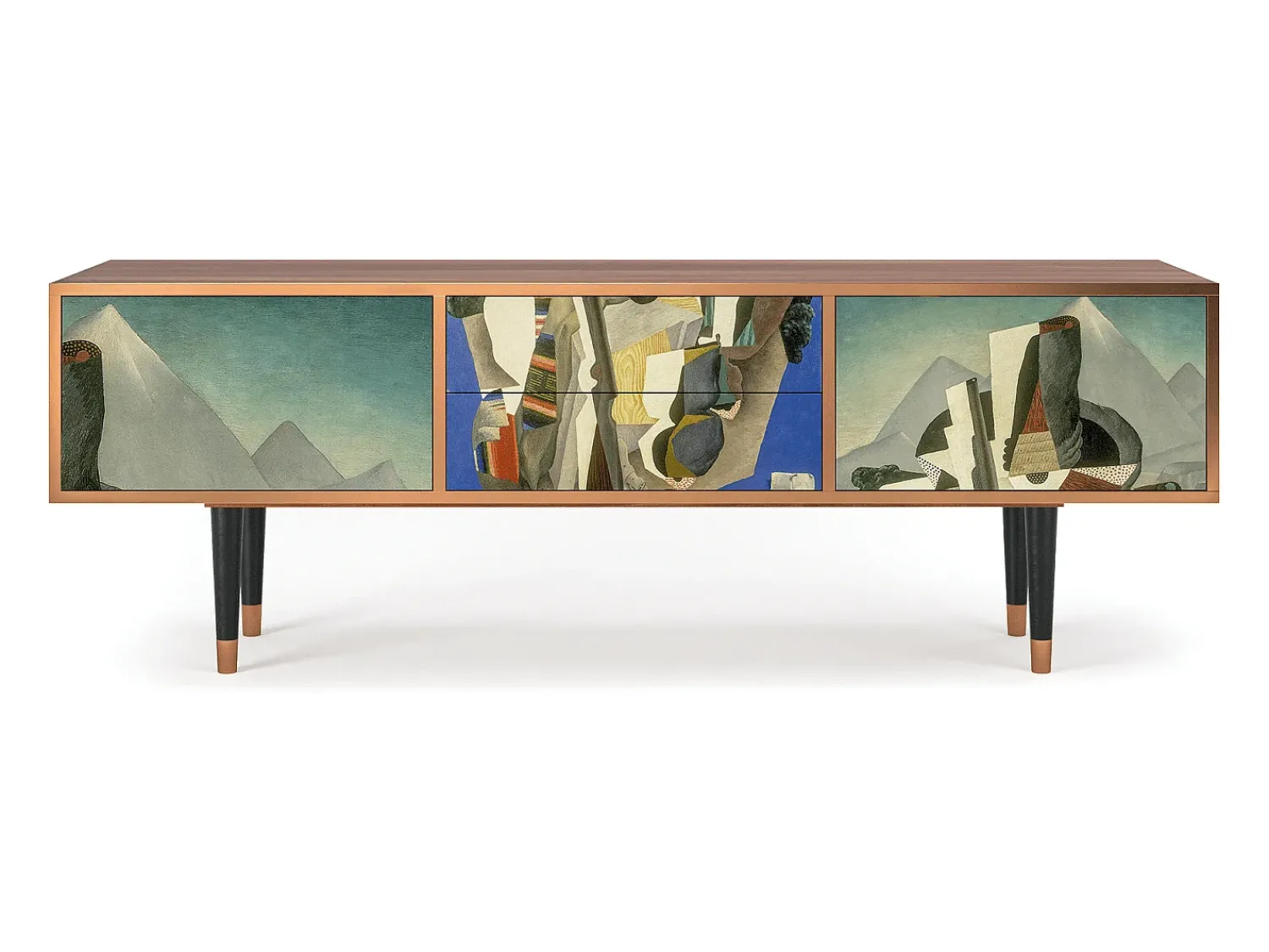 Online Mueble de TV - 170х59х48 cm - T4 - The Cubist Paintings , Nogueira Castanho