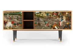 Móvel De Tv* Mueble de TV - 150х69х41 cm - T5 - The Younger - Spring, Nogueira Castanho