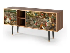 Móvel De Tv* Mueble de TV - 150х69х41 cm - T5 - The Younger - Spring, Nogueira Castanho