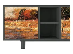 Discount Mueble de TV - 150х69х41 cm - T5 - The Banks, Antracite Cinza antracite