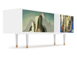 Sale Mueble de TV - 170х69х48 cm - T1 - The Cubist Paintings , Branco Bege