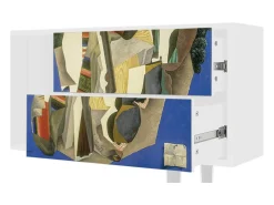 Sale Mueble de TV - 170х69х48 cm - T1 - The Cubist Paintings , Branco Bege