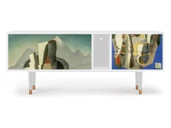 Sale Mueble de TV - 170х69х48 cm - T1 - The Cubist Paintings , Branco Bege