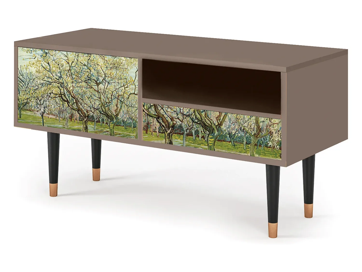 Mueble de TV - 115х59х48 cm - T3 - The Branco Orchard, Latte Bege