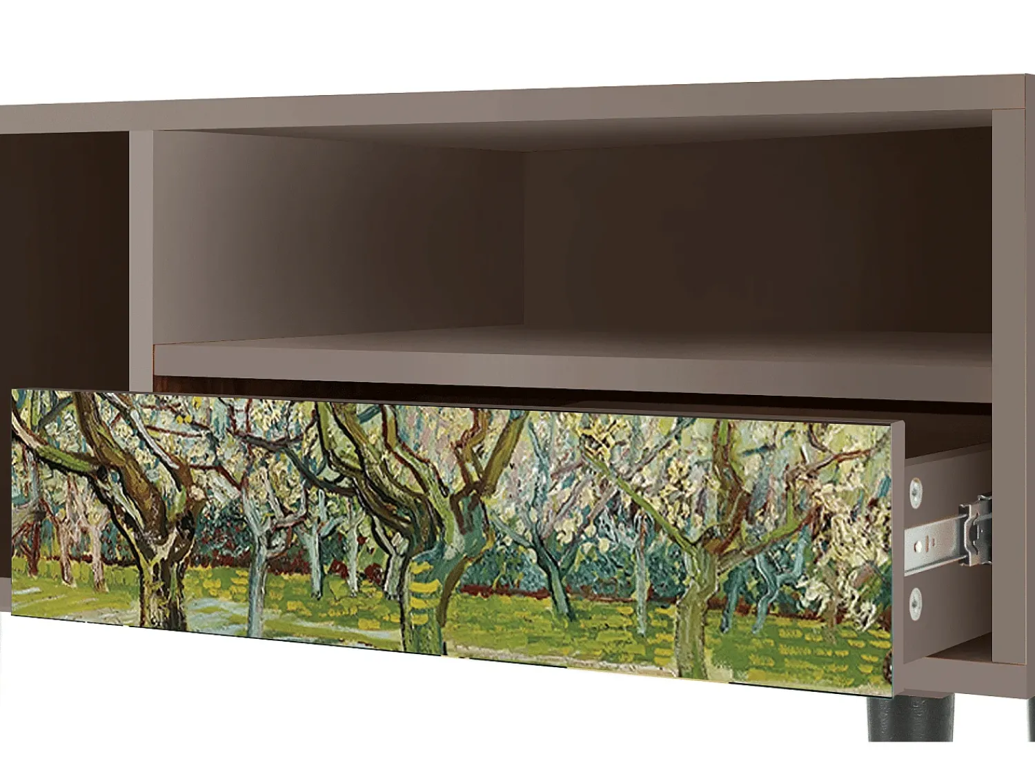 Mueble de TV - 115х59х48 cm - T3 - The Branco Orchard, Latte Bege