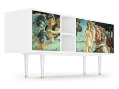 Mueble de TV - 150х69х41 cm - T5 - The Birth of Venus, Branco^ Móvel De Tv
