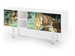 Mueble de TV - 150х69х41 cm - T5 - The Birth of Venus, Branco^ Móvel De Tv