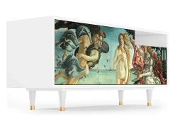 Móvel De Tv* Mueble de TV - 125х56х41 cm - T7 - The Birth of Venus, Branco Bege