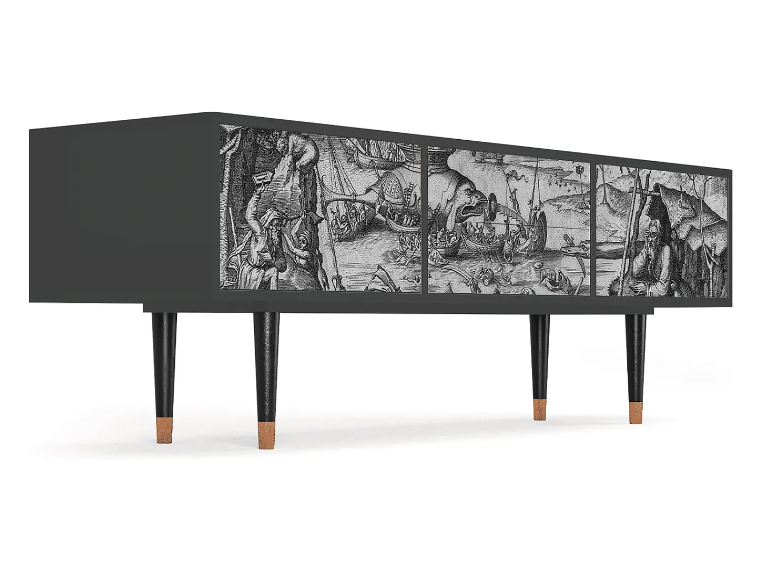 Móvel De Tv* Mueble de TV - 170х59х48 cm - T4 - The Temptation, Antracite Cinza antracite