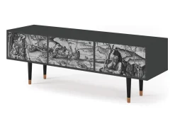 Móvel De Tv* Mueble de TV - 170х59х48 cm - T4 - The Temptation, Antracite Cinza antracite