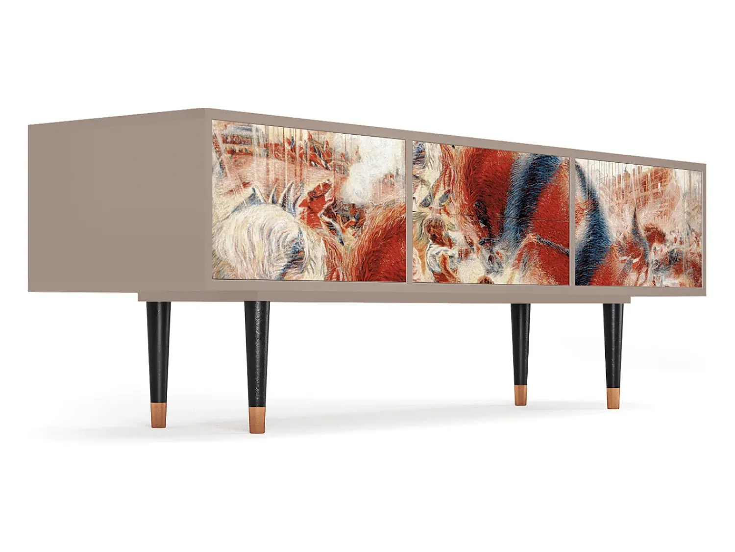 Móvel De Tv* Mueble de TV - 170х59х48 cm - T4 - The City Rises, Latte Bege