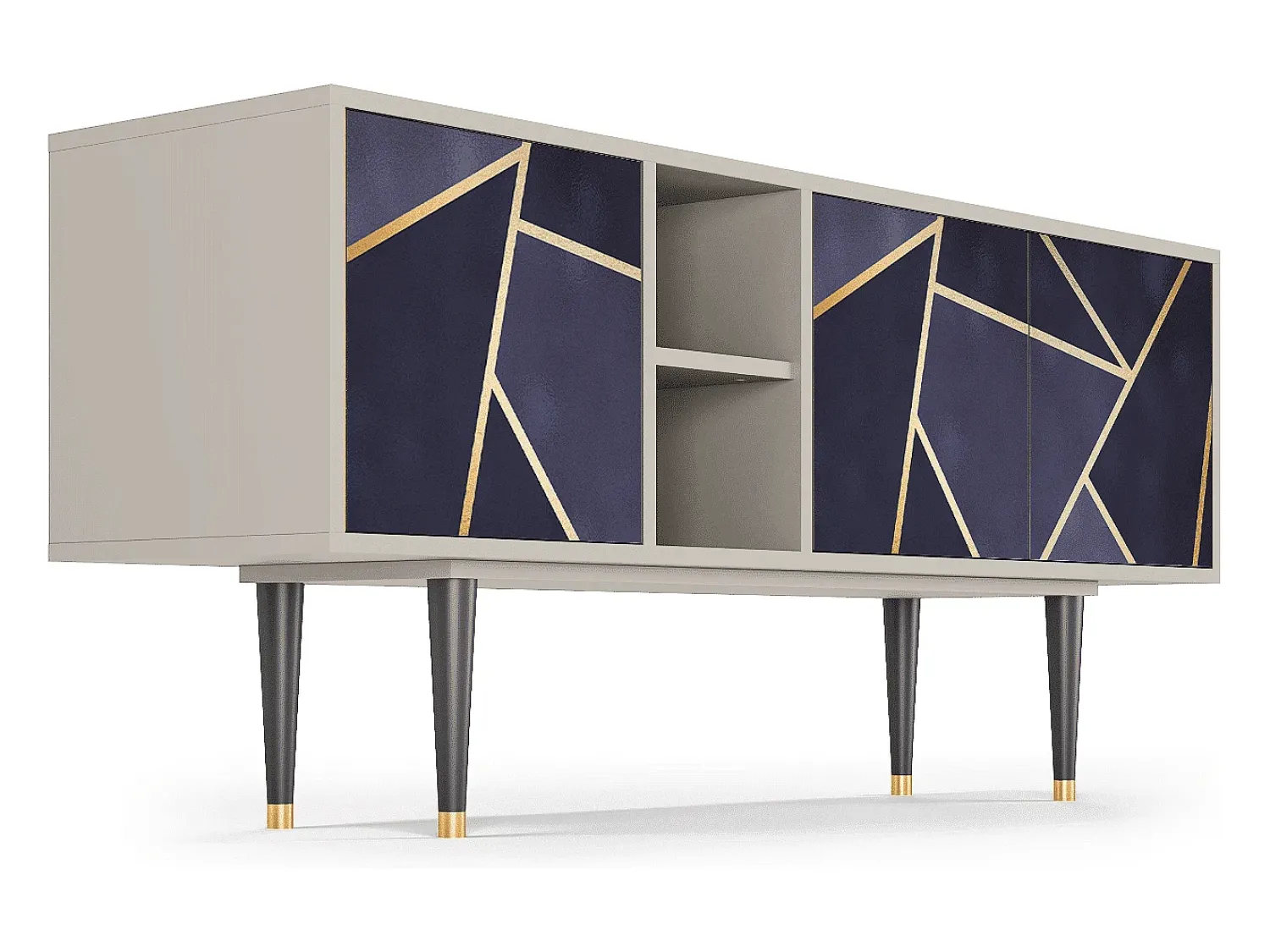Mueble de TV - 150х69х41 cm - T5 - The Amethyst, Areia^ Móvel De Tv