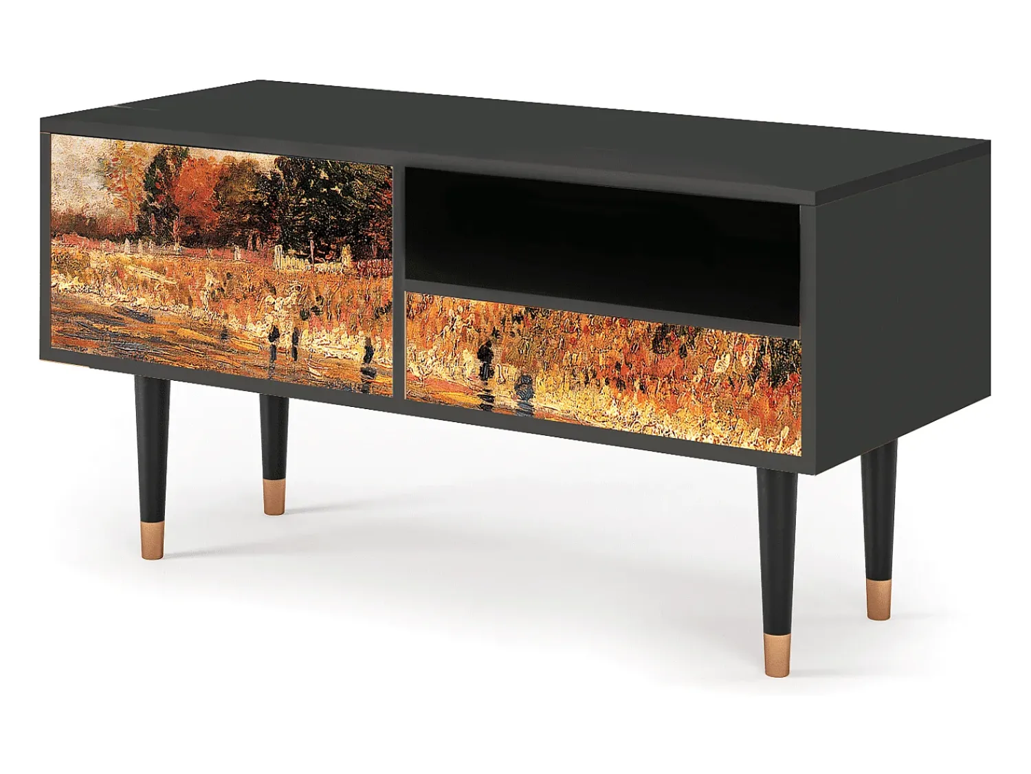 Mueble de TV - 115х59х48 cm - T3 - The Banks, Antracite^ Móvel De Tv