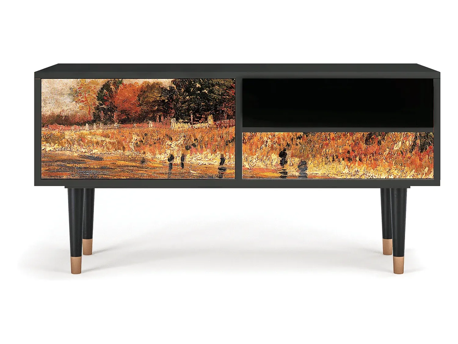 Mueble de TV - 115х59х48 cm - T3 - The Banks, Antracite^ Móvel De Tv