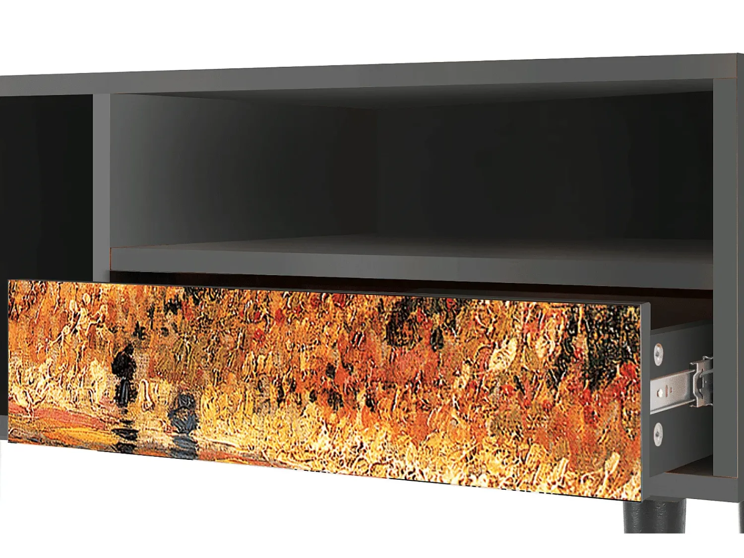 Mueble de TV - 115х59х48 cm - T3 - The Banks, Antracite^ Móvel De Tv