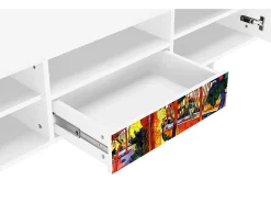 Mueble de TV - 170х59х41 cm - T6 - The Turning Road, Branco^ Móvel De Tv
