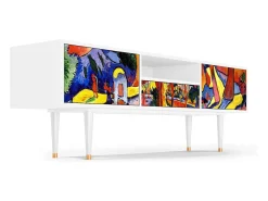 Mueble de TV - 170х59х41 cm - T6 - The Turning Road, Branco^ Móvel De Tv