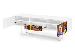 Mueble de TV - 170х59х41 cm - T6 - The Turning Road, Branco^ Móvel De Tv
