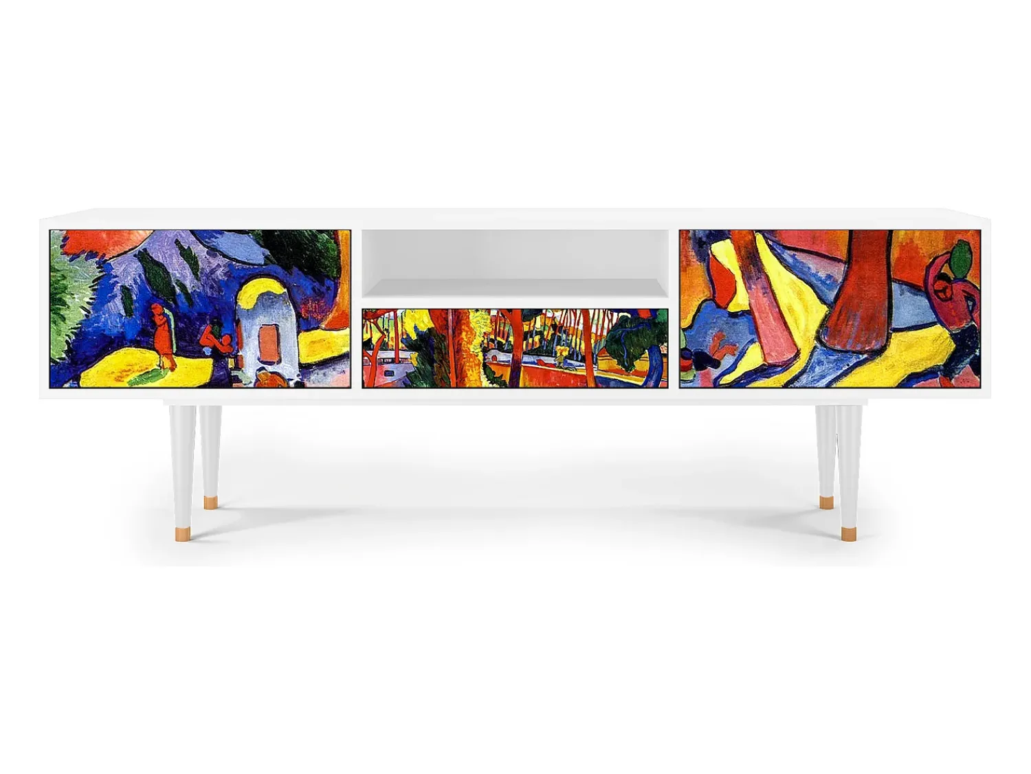 Mueble de TV - 170х59х41 cm - T6 - The Turning Road, Branco^ Móvel De Tv