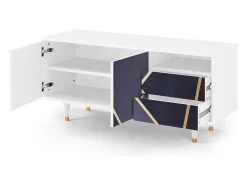 Outlet Mueble de TV - 125х56х41 cm - T7 - The Amethyst, Branco Bege