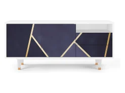 Outlet Mueble de TV - 125х56х41 cm - T7 - The Amethyst, Branco Bege