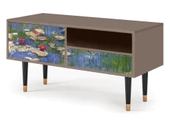 New Mueble de TV - 115х59х48 cm - T3 - The water lily pond , Latte Bege