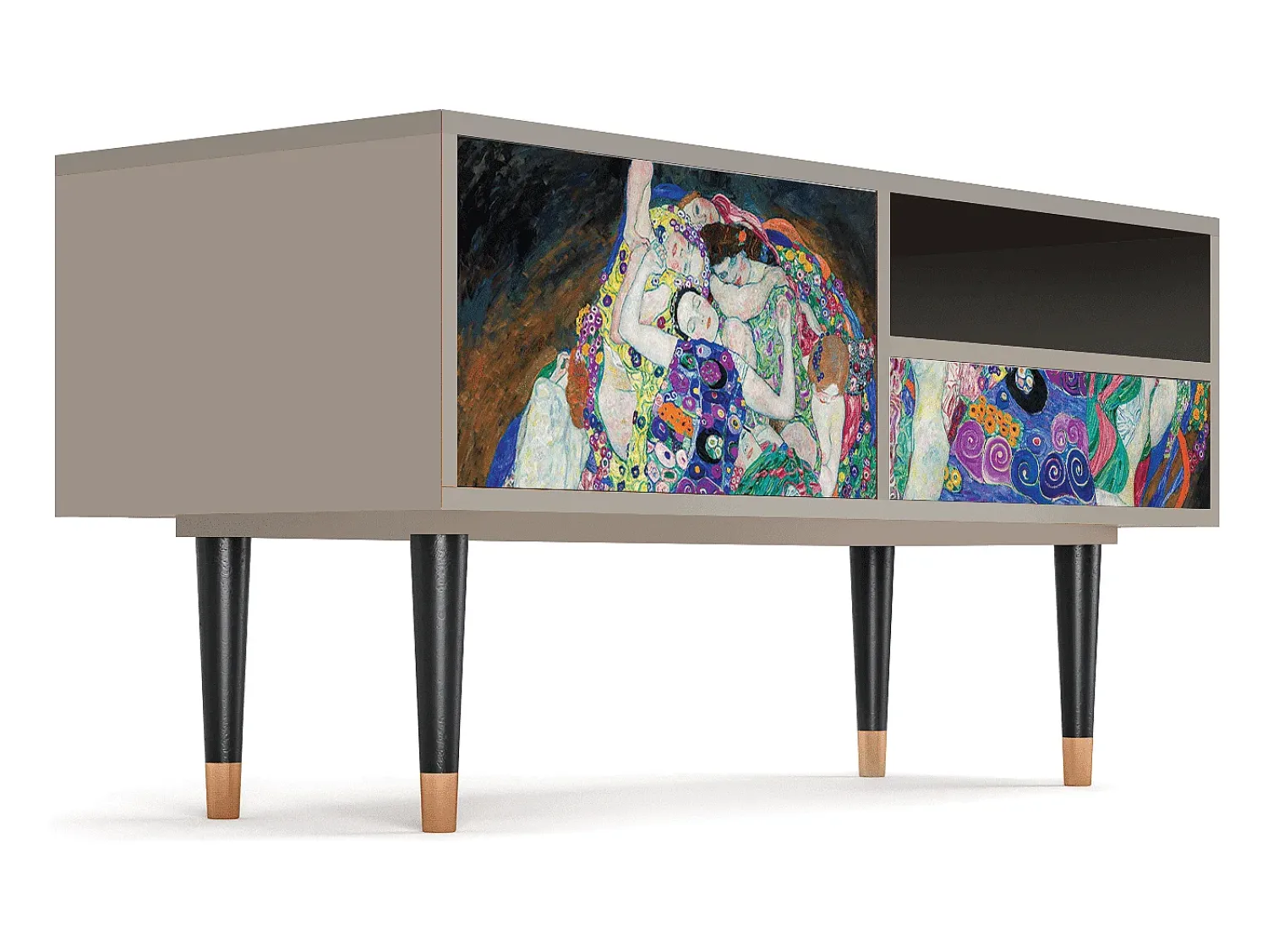 Móvel De Tv* Mueble de TV - 115х59х48 cm - T3 - The Maiden by Klimt, Areia Bege
