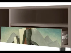 Móvel De Tv* Mueble de TV - 115х59х48 cm - T3 - The Cubist Paintings , Latte Bege